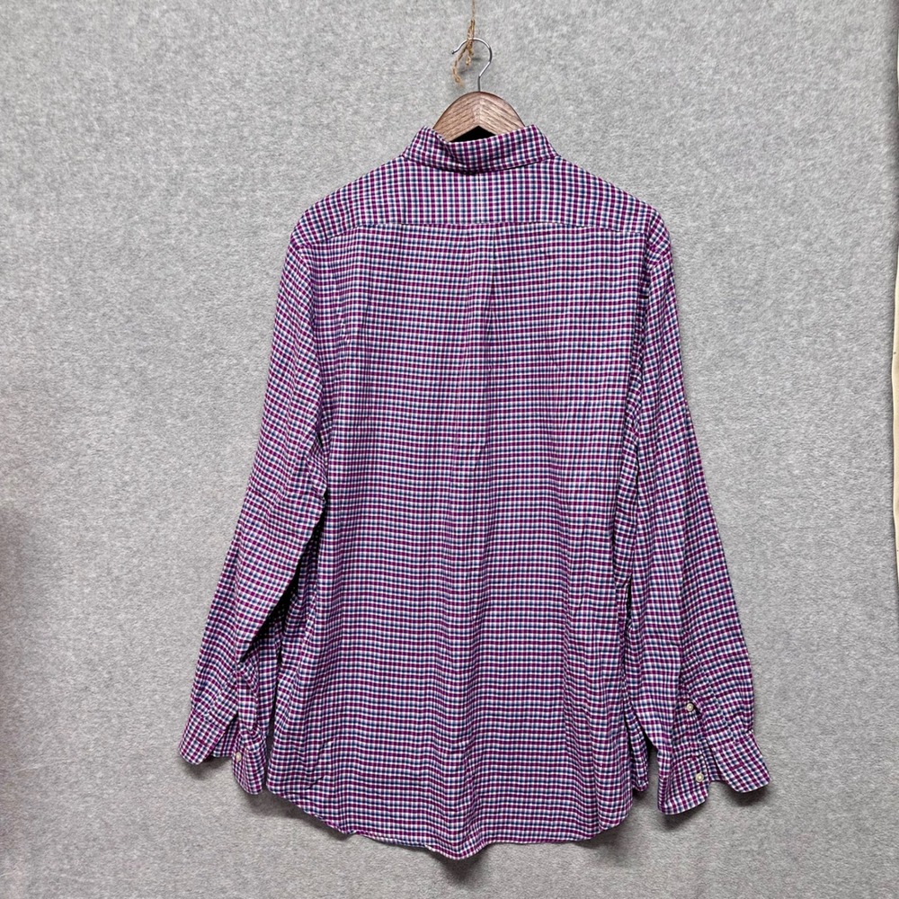 Ralph Lauren Polo Shirt Button Down Men Size XL Red Plaid Check Long Sleeve Pony - Picture 4 of 11